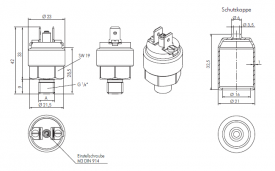 Druckschalter - kleine Bauform, bis 10 bar, Mini, alle Typen, Gewinde G 1/8"